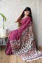 Hand bandej Modal Silk  wine colour (bandhni) Saree