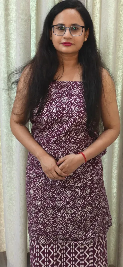 Hand block printed Cotton suit with superfine mulmul  duptta