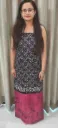 Hand block  and batique  printed Cotton suit with superfine mulmul  doriya  duptta