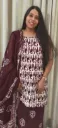 Hand block  and batique  printed Cotton suit with superfine mulmul   duptta
