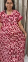 Hand batique print gown(night wear)