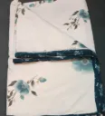 Hand batique  printed double  bed  purple white colour bedsheet