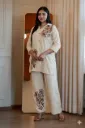 Embroidered Cord set paired with Embroidery pant