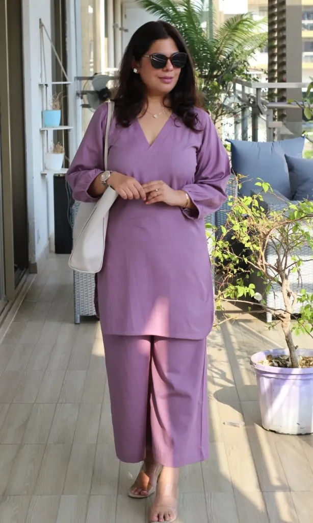 Cord set paired with pant (cotton slub)