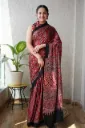 Pure Ajrakh Print Modal Silk Saree