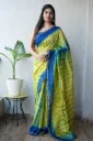 Classic Lemon Yellow Bandhani-Leheriya(shibori)